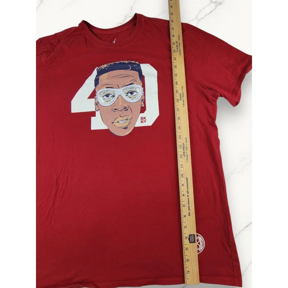 Jordan Brand Spike Lee T-Shirt Mens XL Red 40 Acres BK NY Brooklyn Graphic Tee